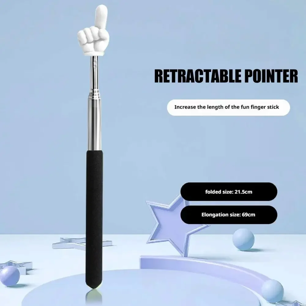 Telescopic Teachers Pointer Extendable Hand Pointer Stick Mini Classroom Finger Pointer Stick for Elementary School Kindergarten