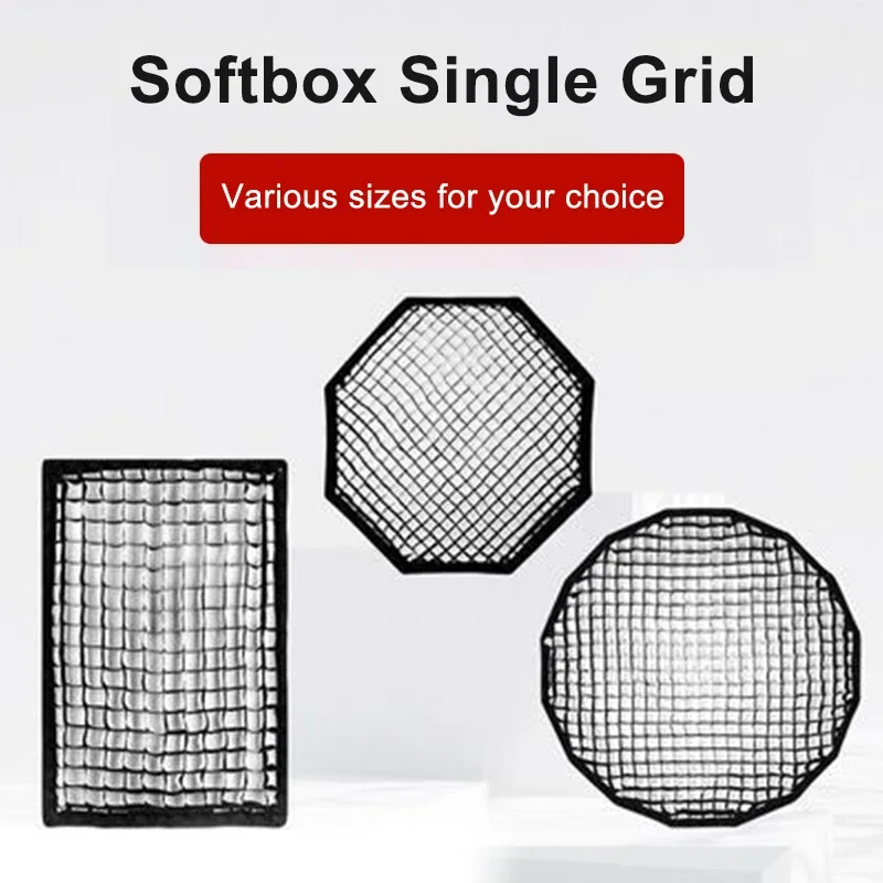 Softbox Honeycomb Grid For Octagon Square Rectangle Hexadecagon Deep Softbox 55 65 70 80 90 95 120 140cm Photo Shoot Accessories