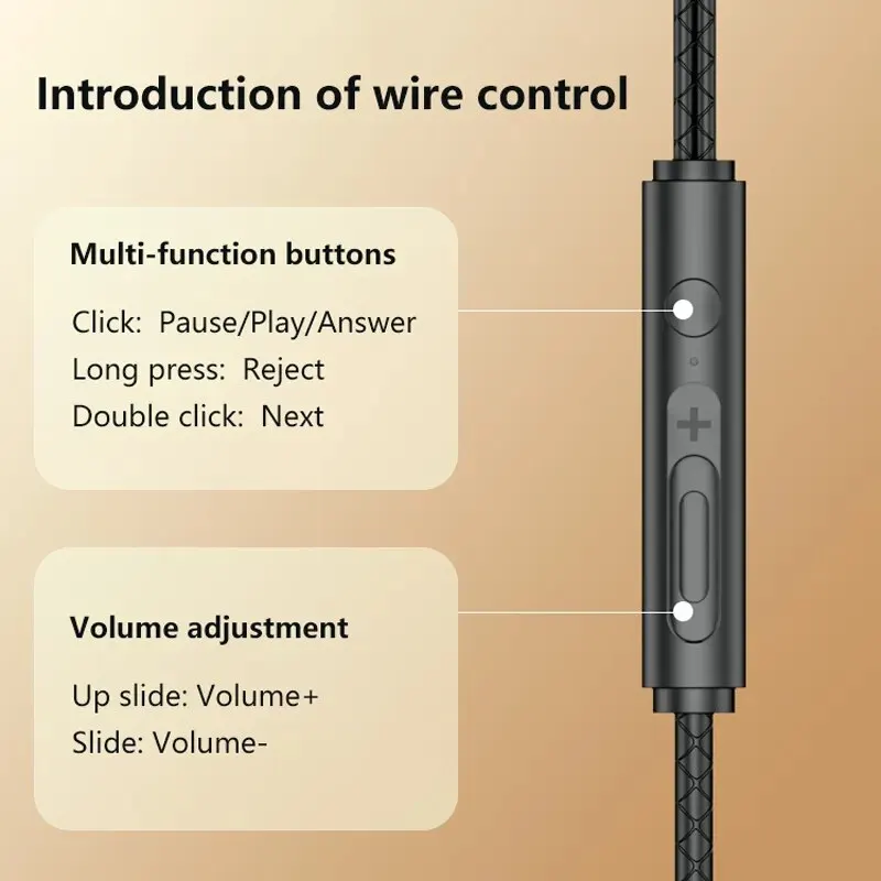 Para Samsung 90 °   Auriculares para juegos con cable Jack, sonido envolvente HiFi con micrófono tipo C, auriculares de música de 3,5mm para Galaxy