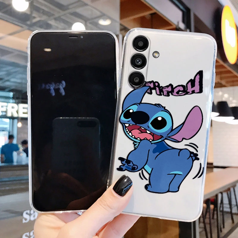 Classic Stitch Case For Samsung Galaxy A15 4G 5G Cover Cartoon Girl Gifts Soft Silicone Funda For Samsung A 15 Angle Transparent