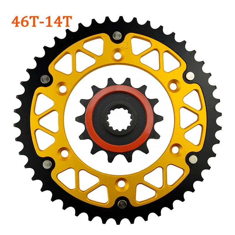 Motorcycle 520 45T-52T 14T Front Rear Sprocket For SUZUKI DR250 DR-Z250 RM250 RMX250 DR350 DR-Z400 DR RM RMX DRZ 250 350 400 L M