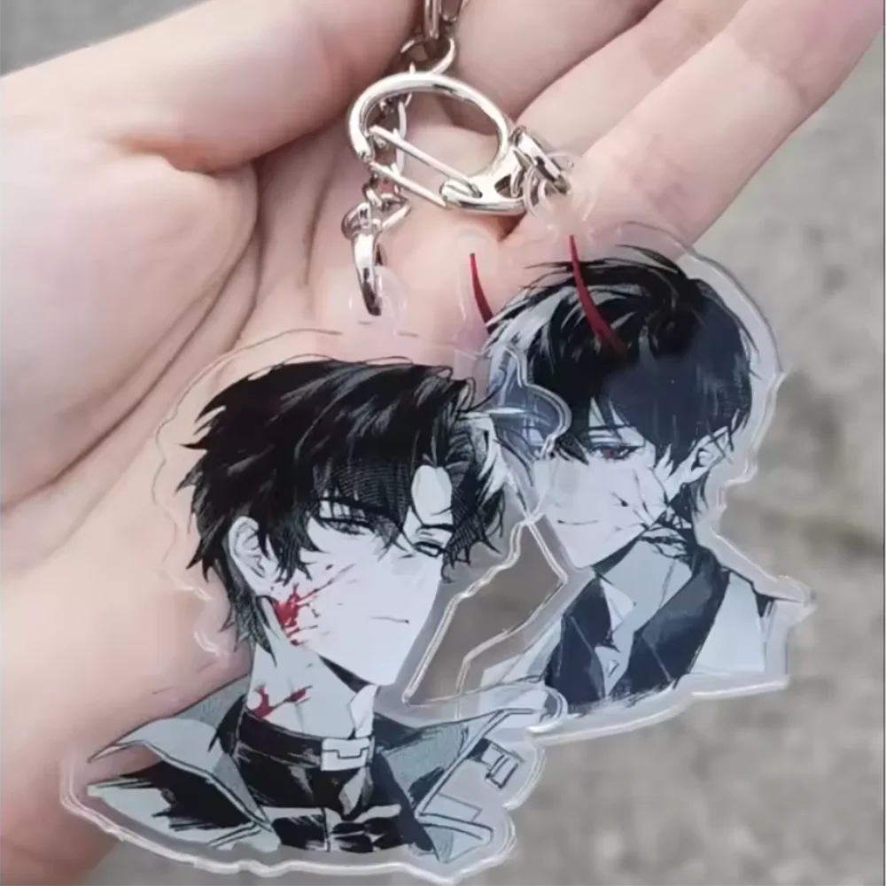 2pcs Omniscient Reader'S Viewpoint Yoo Joonghyuk Kim Dokja Cosplay Keychain Acrylic Keyring Key Chain Bag Decoration Ornament