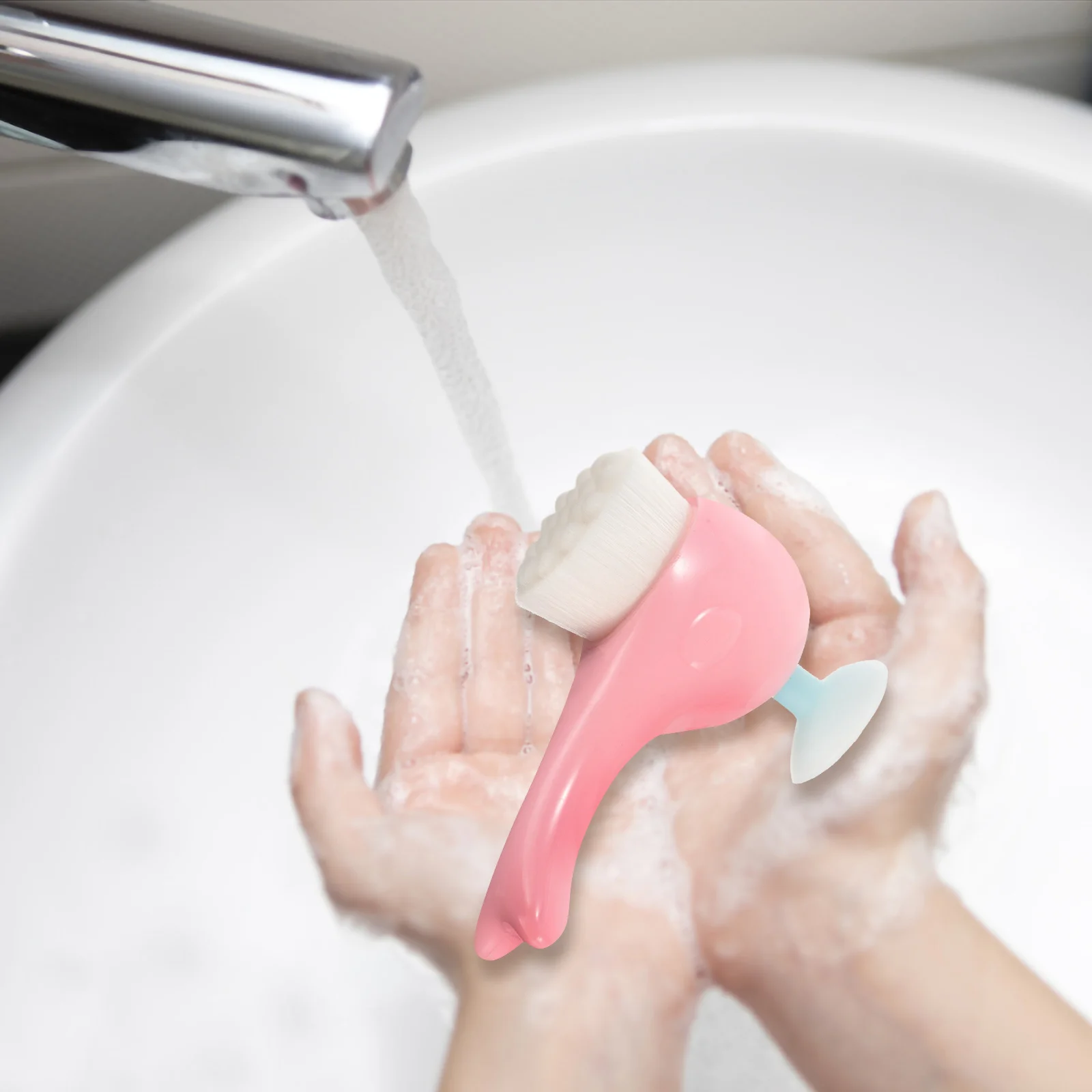 Scrubber per il viso Spazzola per la pulizia del viso Strumento esfoliante in plastica premium per la rimozione dei punti neri Cura quotidiana della pelle Uso in viaggio