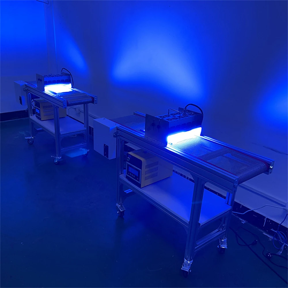 Conjunto de lâmpadas de cura UV Gel, Refrigeração a ar, Luz LED Uv, Cola de óleo experimental, Cola UV, 365NM