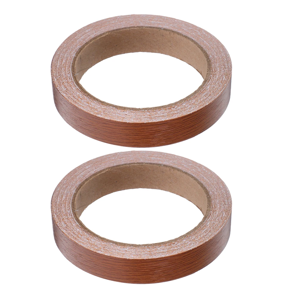 2 rolos de fita de grão de madeira autoadesiva bandas de borda de móveis diy reparação e guarnição de armário para rv portas de escritório pisos decoração de casa
