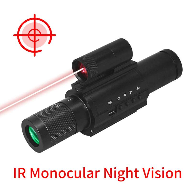 

T-03A Head-Mounted Wildlife Tactical Monocular Telescope 850nm Infrared Night Vision Scope Sight HD 1080P 3X Zoom for Hunting