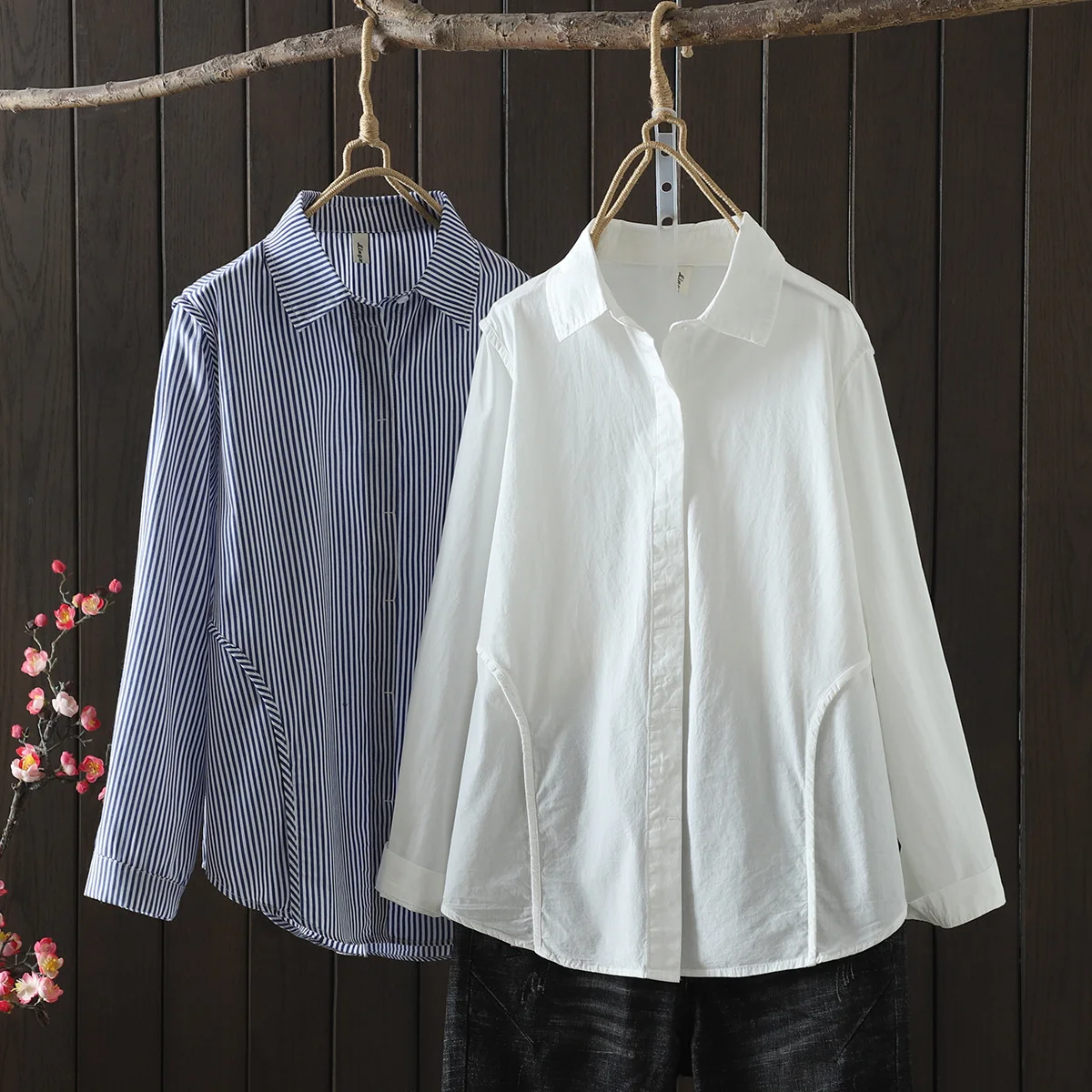 White Shirt Women 2024 Spring Summer Korean Fashion Simple Solid Color Ladies Blouses Loose Breathable Shirt and Blouse