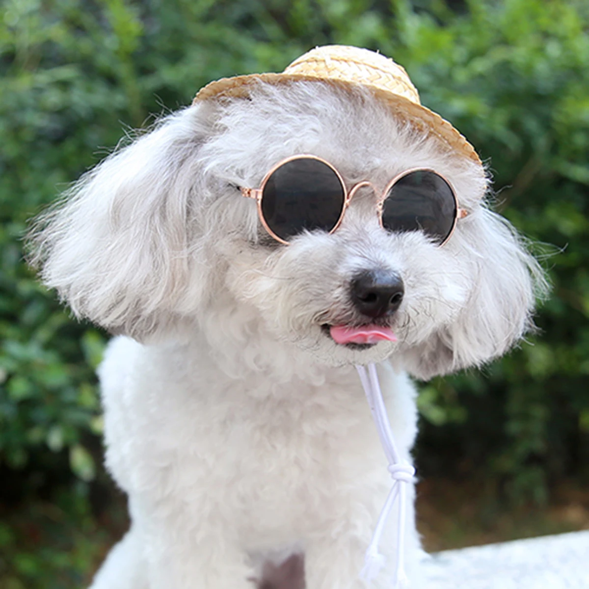 

Pet Straw Hat for Dogs Cats Small Animals Summer Breathable Adjustable Chin Strap Sun Protection Hats for Pets