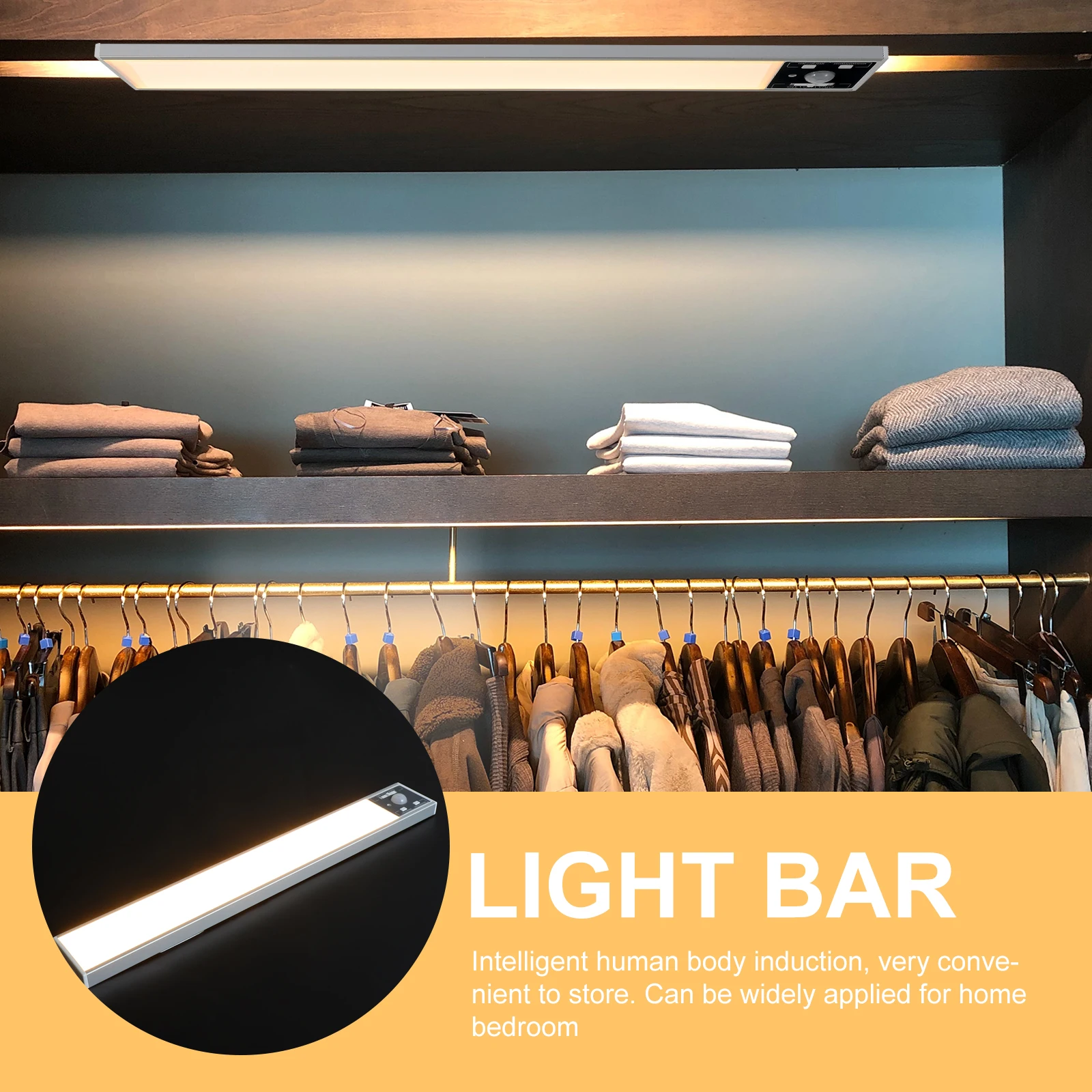 

Induction Bar Led Motion Sensor Lights Rechargeable Under Cabinet Lighting Bedroom Kitchen Night Lamp Usb Automatic Closet Light