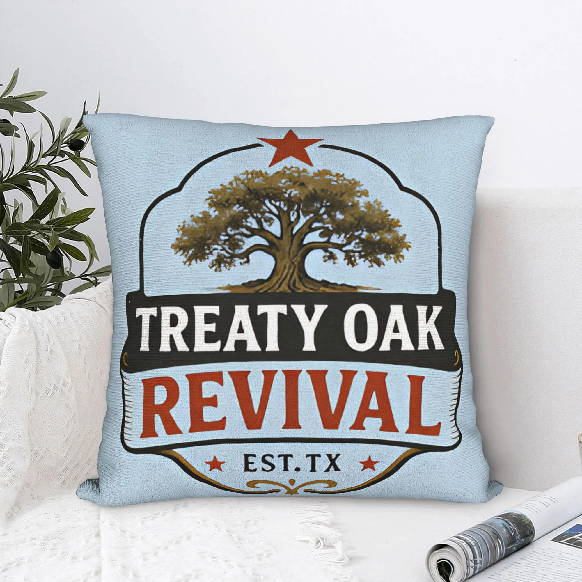 Country Music Band Treaty Oak Revival Pillow Case  Custom Pillow Cover For Chair Sofa Home Decor Funny Pillowcases
