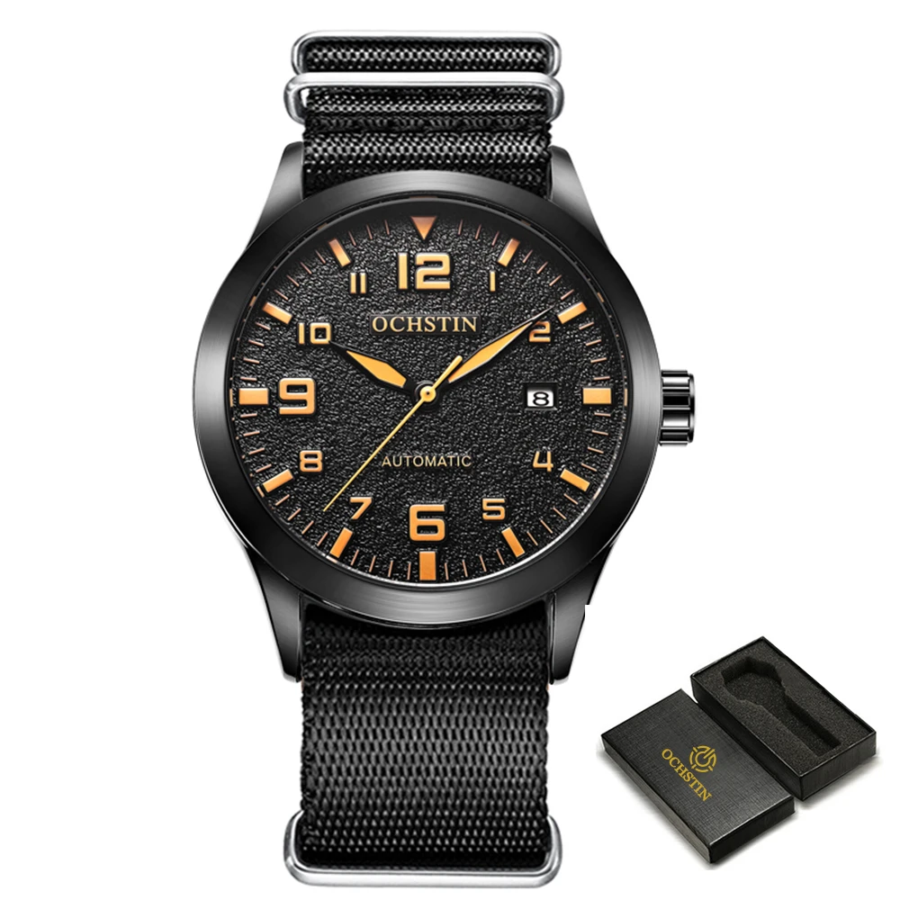 OCHSTIN Mann Mechanische Pilot Armbanduhren Luxus Selbst Wind Leder Mechaniker Männliche Uhr Auto Datum Relogio Masculino Geschenk für Männer