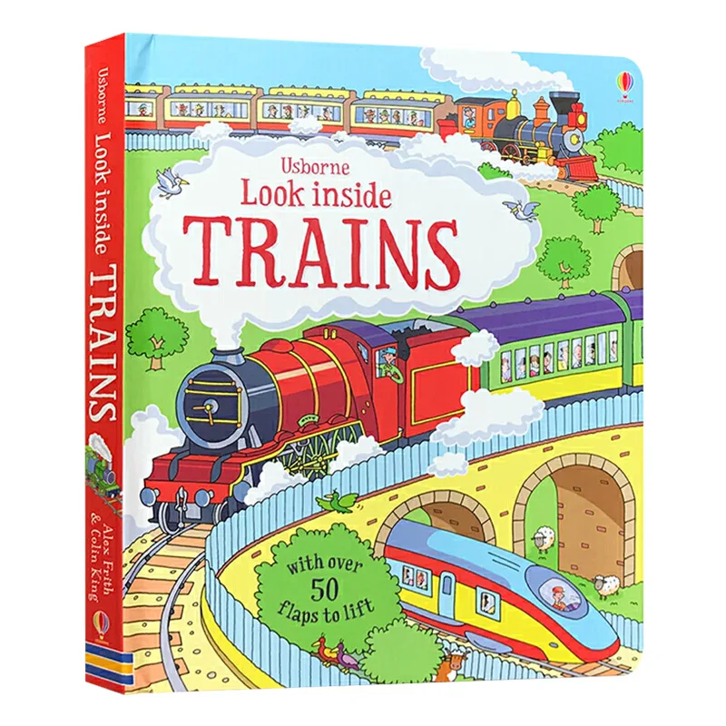 

Usborne Look Inside Trains, Children's books aged 3 4 5 6, English Popular science picture books, 9781409582083