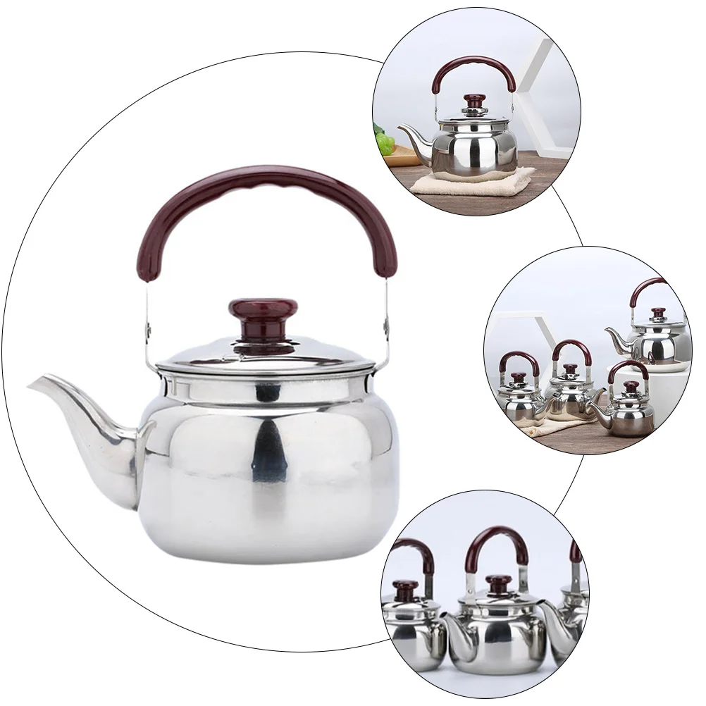 

750Ml Stainless Steel Tea Household Water Heating Kettle For Stove Top Gas Electric Induction Whistling Kettle Portable Boiling