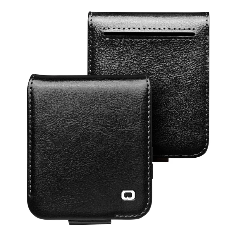 For Samsung Galaxy Z Flip6 Flip 6 Premium Natural Cowhide Real Genuine Leather Cover Phone Case Qialino Flip Magnetic Button