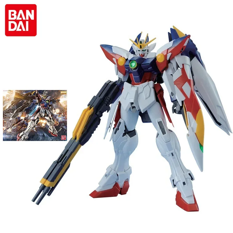 Bandai Gundam Assembly Model MG 1/100 XXXG-00W0 Wing Gundam Zero Custom Collection Decoration Genuine Model Children Toys