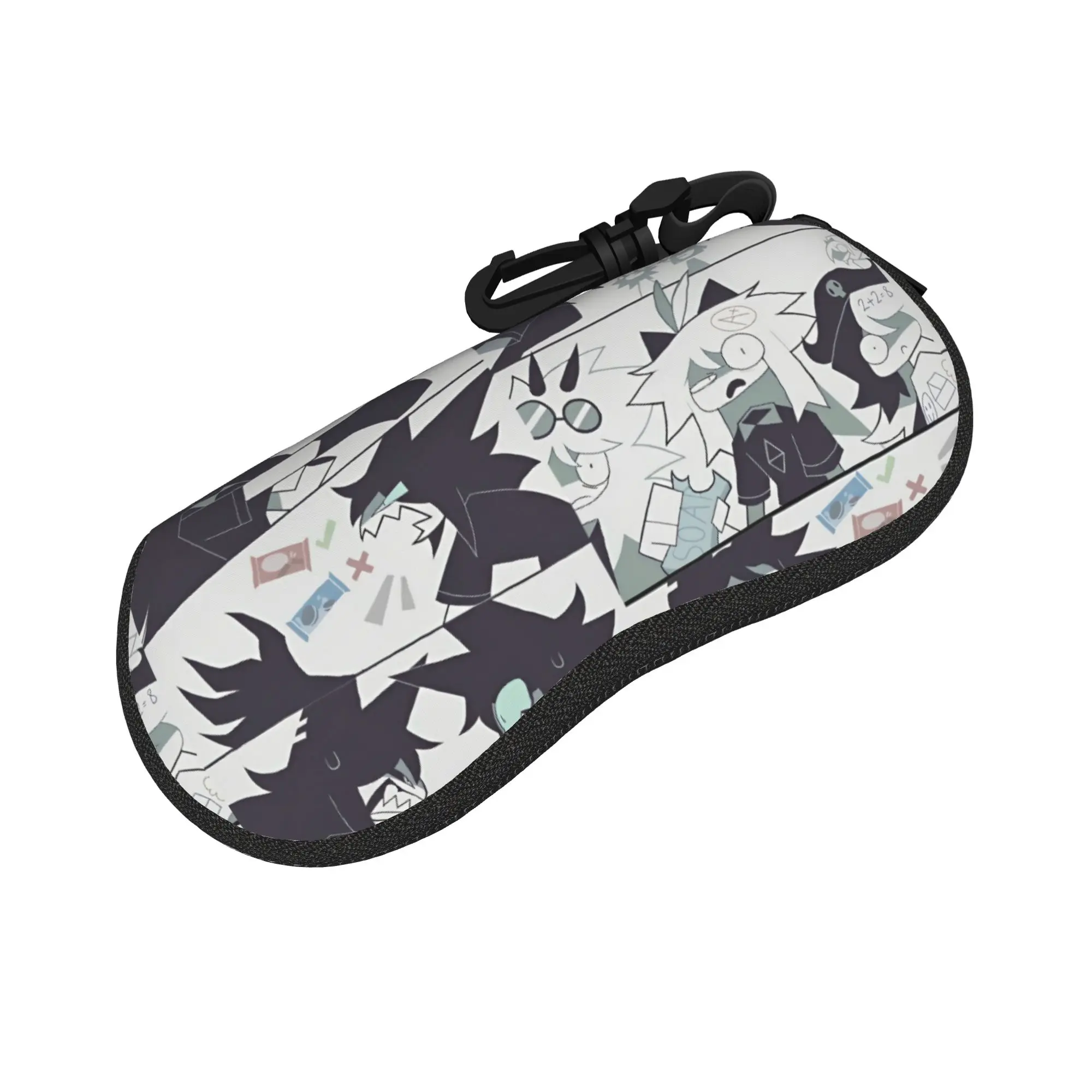 Cartoon Anime Miss Circle  Glasses Case Unisex Student Zipper Fundamental Paper Education  Sunglasses Storage Box Glasses Box
