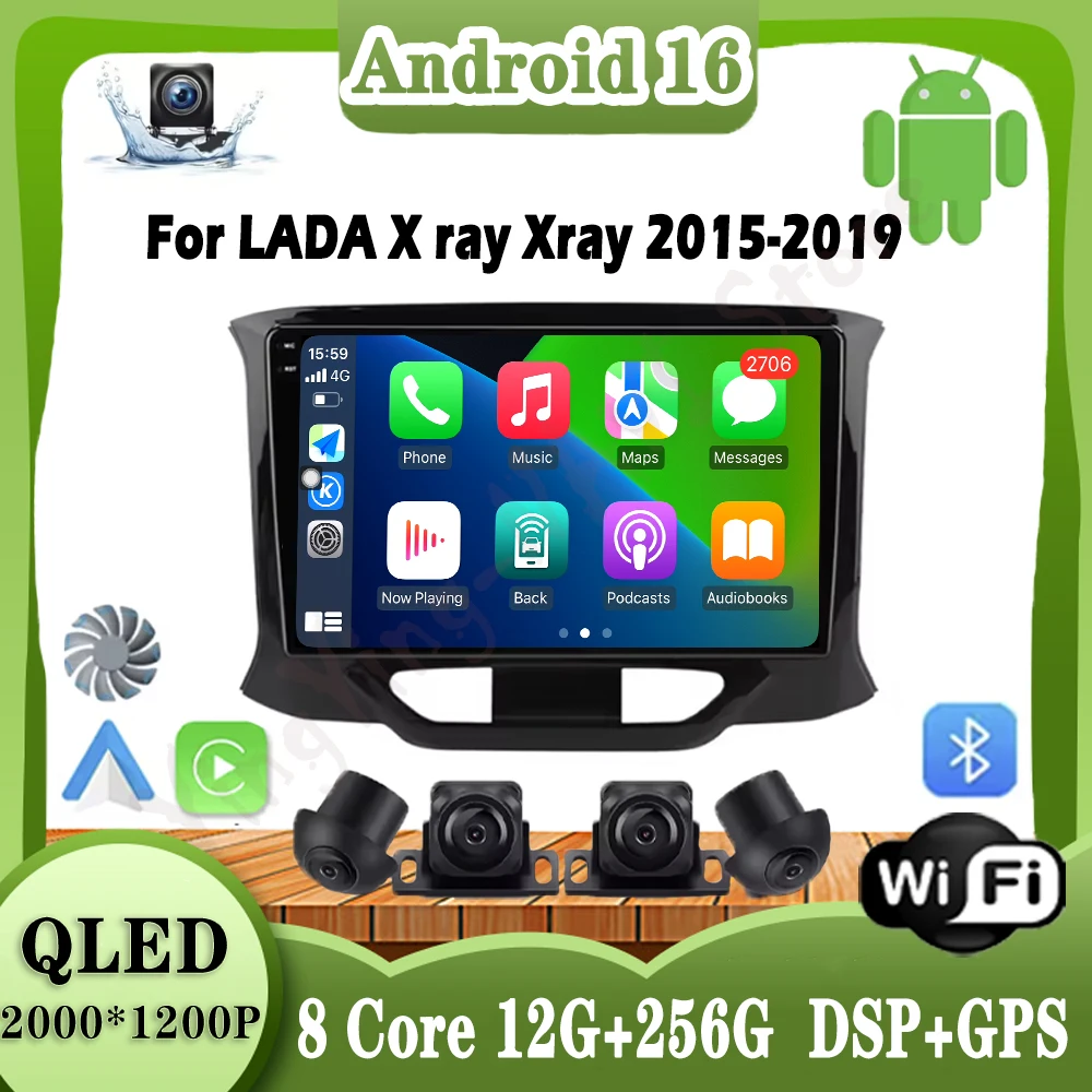 

Android 16 для LADA X ray Xray 2015-2019, автомобильное радио, GPS-навигация, автоматический интеллектуальный мультимедийный плеер, Bluetooth WlFl