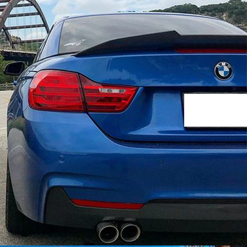 PSM Style Carbon Fiber Rear Roof Spoiler Trunk Lip Wing For BMW F33 Convertible 4 Series 420i 428i 435i F83 M4 2014 2015 2016 UP