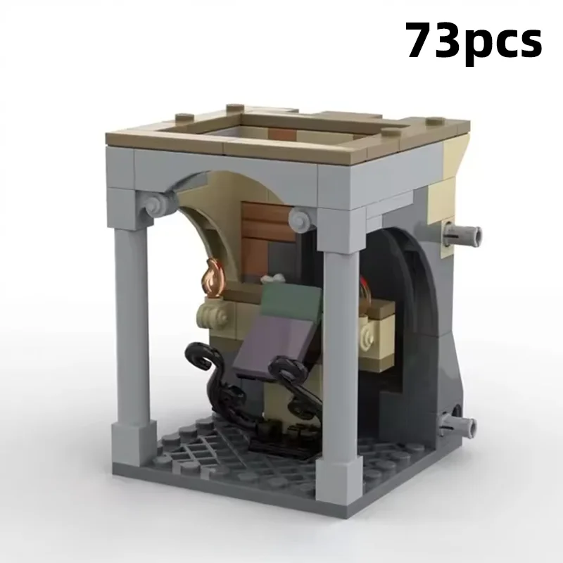 AAA Modular Gothic Castle Dormitory Library MOC Classic British Boarding School Building Blocks Diorama Adult Desk Decor