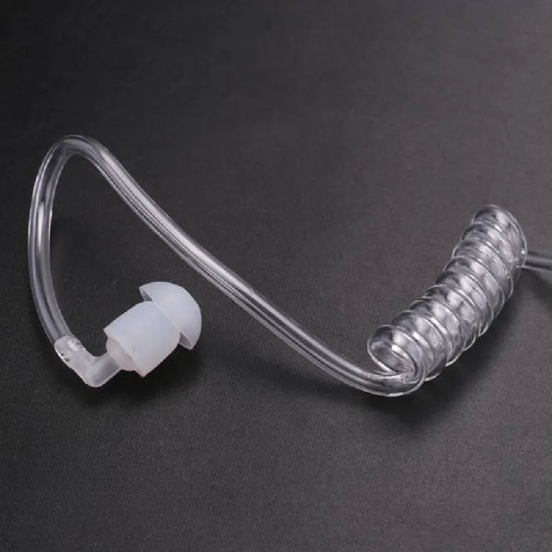مستقيم الاستماع فقط شفافة مرنة الصوتية أنبوب سماعة 3.5 مللي متر سماعة سماعة أحادية جاك ل لاسلكي