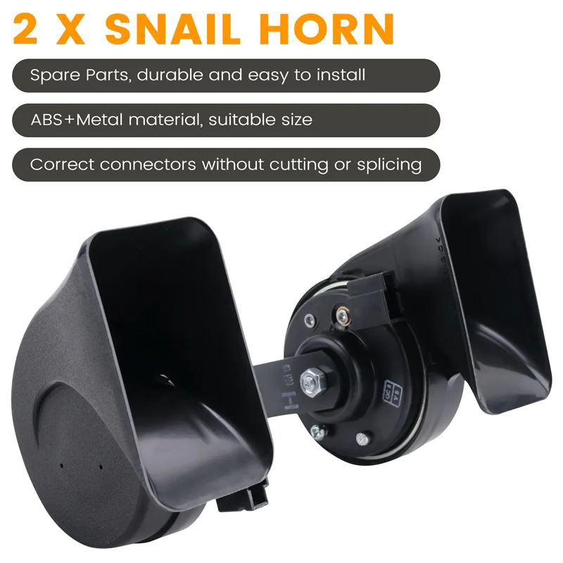 

AT92-Car Horn Upgrade Waterproof Snail Horn For Toyota Land Cruiser 200 LC300 Prado 150 LC100 Accessories