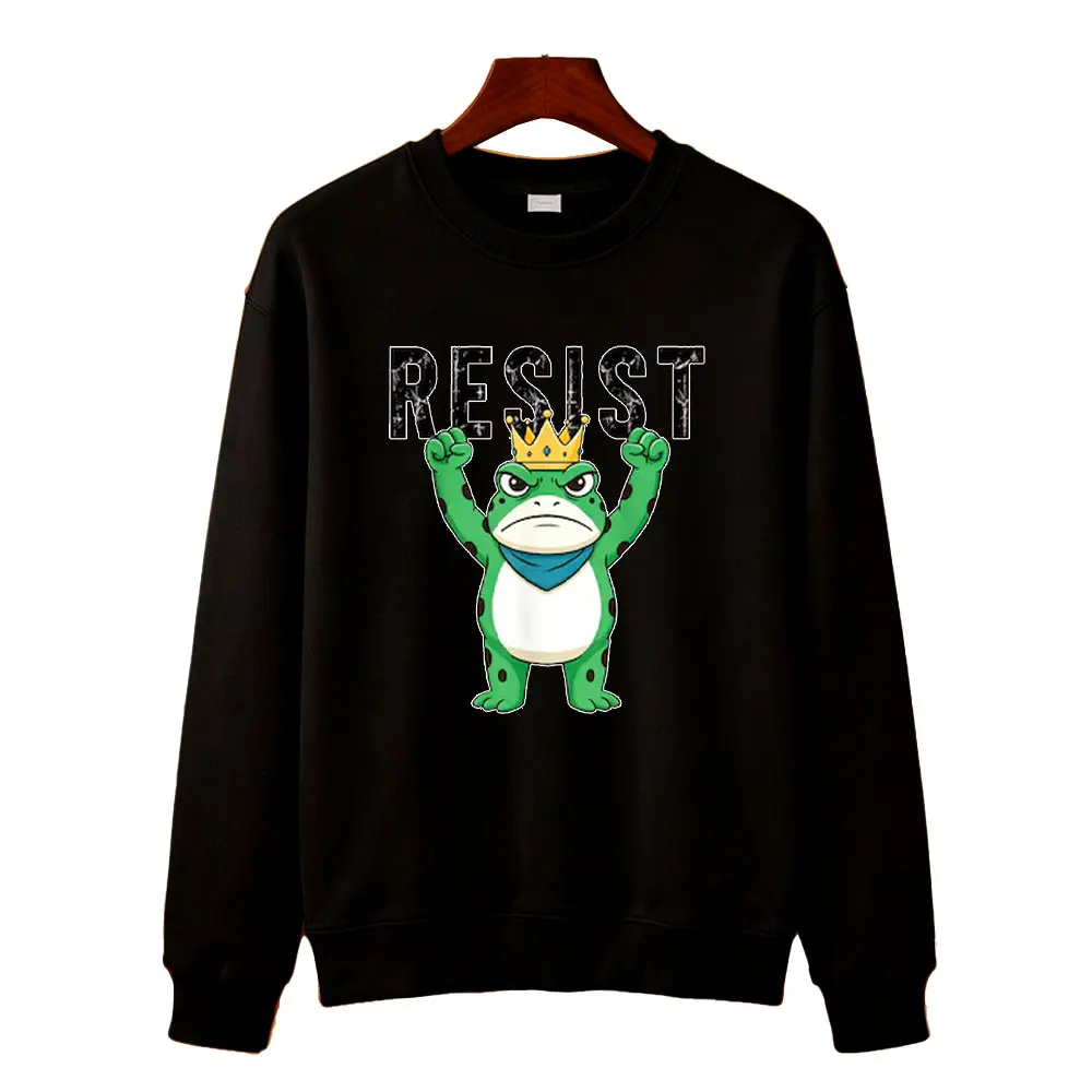 الضفادع ضد القميص لا ملوك في بورتلاند الضفدع الوعي السياسي مكافحة الجليد الخريف والشتاء ملابس رياضية طويلة الأكمام #3