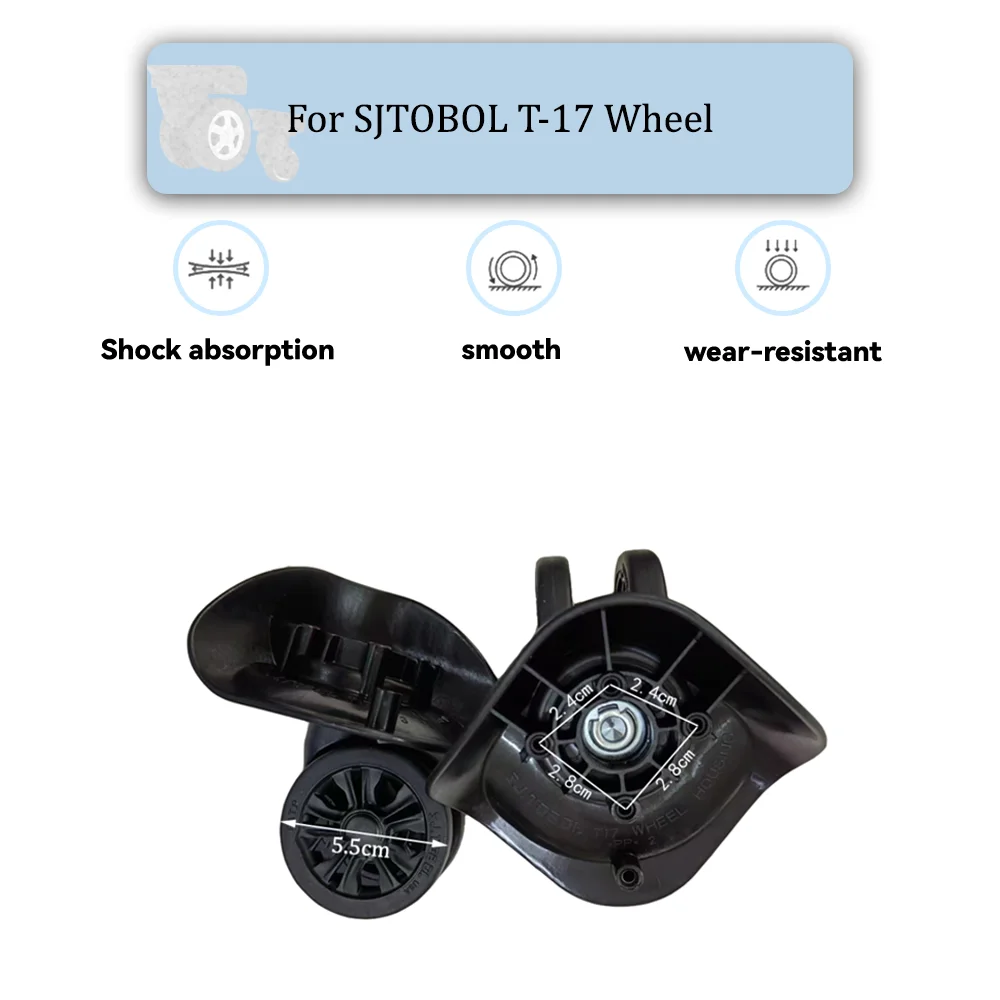 

For SJTOBOL T-17 Universal Wheel Replacement Suitcase Silent Smooth Convenient Shock Absorbing Rotating Accessories Wheels