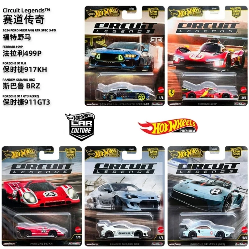 

Mattel Hot Wheels Premium Car Culture Circuit Legends Series Ferrari 499p Porsche 911 Gt3 1:64 Die-Cast Vehicle Model Gifts Toys