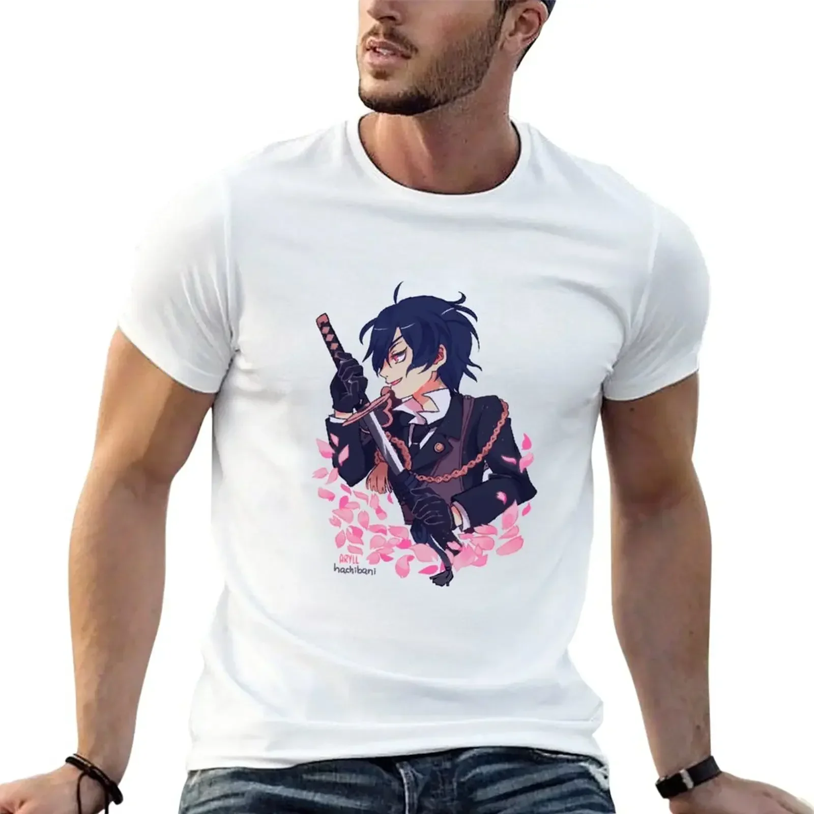 Футболка Shokudaikiri Mitsutada, футболки с рисунком, футболка большого размера для мужчин