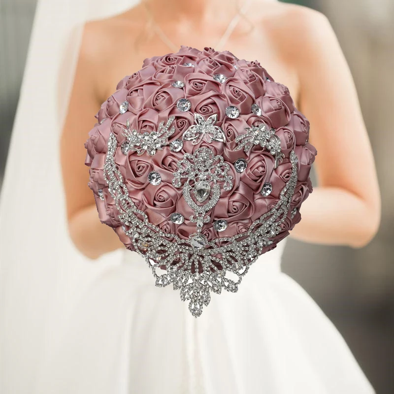 Blush Pink Bride and Bridesmaid  Bridal wedding Bouquet