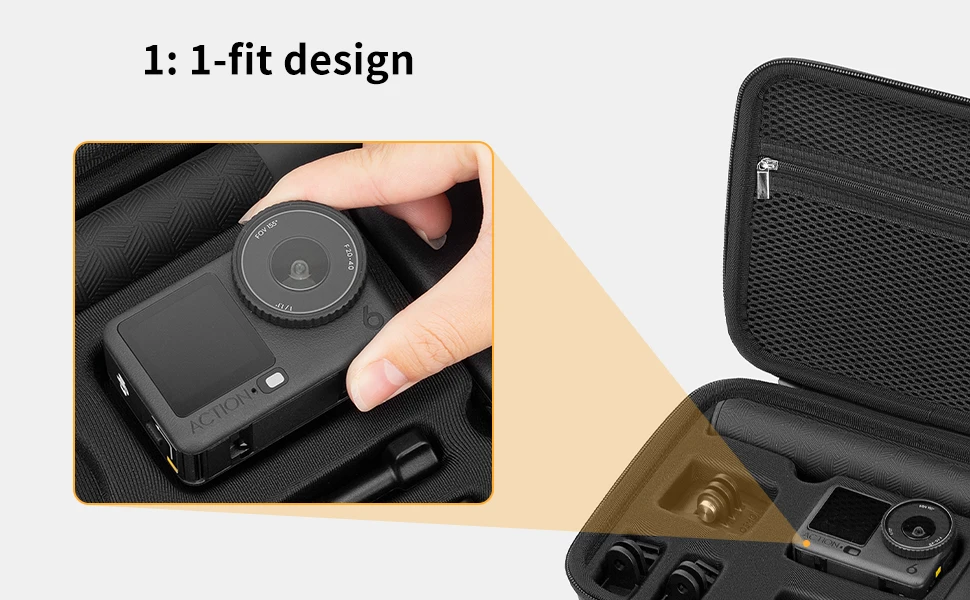 Für DJI Osmo Action 6 Tragetasche, Wasserdichte Tragbare Reisetasche Kompatibel mit Osmo Action 6/5 Pro/4/3 Adventure Combo – Detail 3