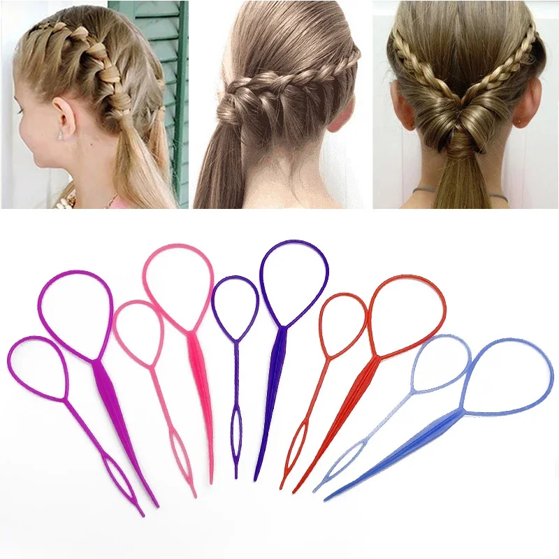 Hair Accessories  2Pcs Girl's Hair Styling Tools Hair Needle Children Headband Easy Ponytail Creator Accesorios Para El Cabello