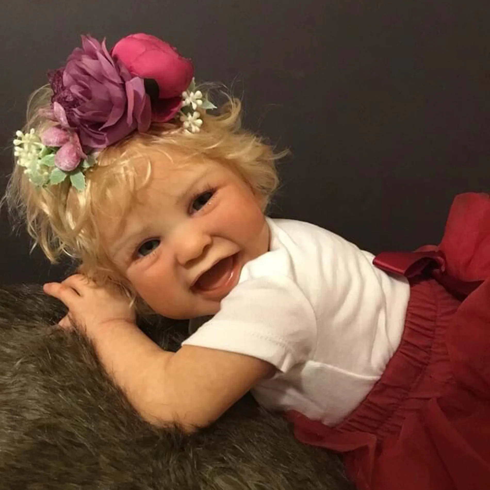 

22-дюймовая мягкая силиконовая виниловая кукла Reborn 55 см для девочек, кукла Bebe ручной работы с укорененными волосами, детский рождественский подарок Muñecas Reborn