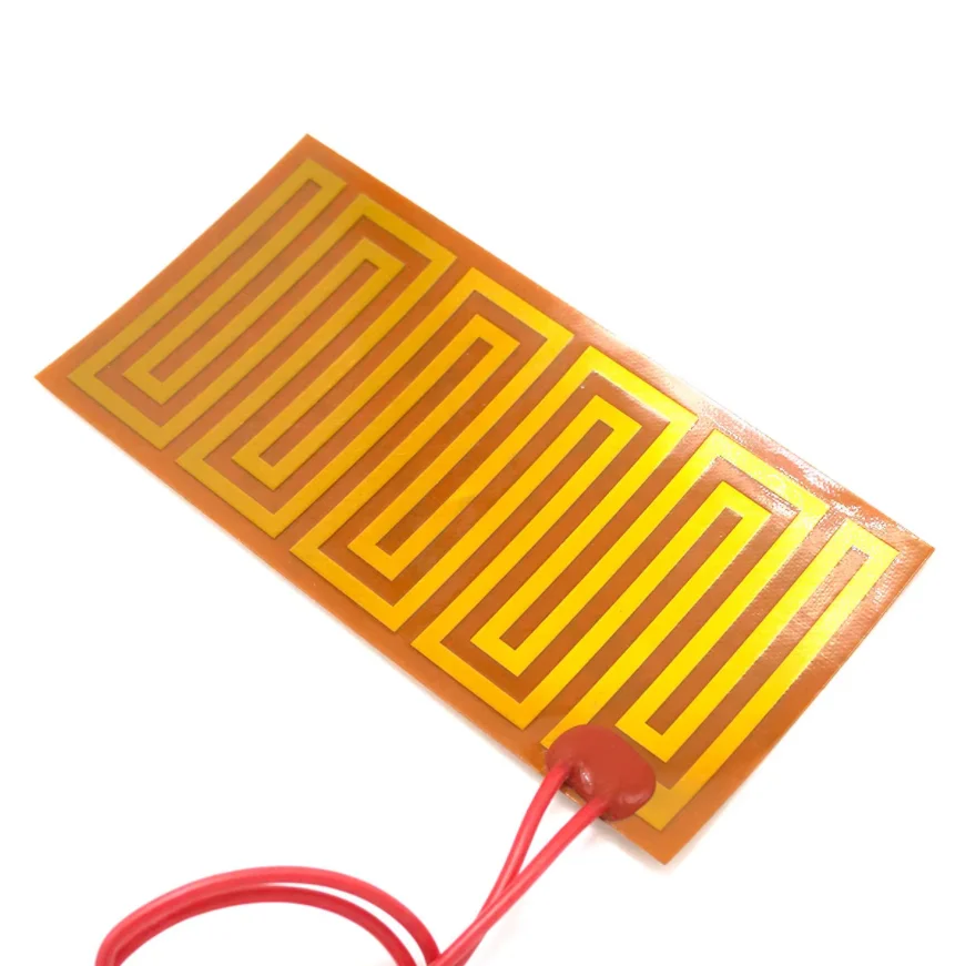 Jede Größen Nach 12V/24V DC Flexiable Eeletric Polyimid Film Heizung Heizung Element für Elektrische Drähte Öl tank 3D Drucken – Detail 2