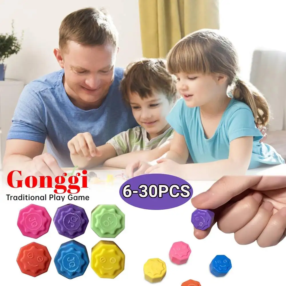 6/12pcs Korean Game Stone Catching Toy Gong Gi Game Korean Gonggi Game Jack Stone Pebbles Set