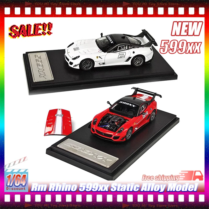 

Новая статическая модель автомобиля Rm Rhino 599xx из сплава, масштаб 1:64, с открывающимся капотом, для коллекционеров, подарок, украшение, игрушка