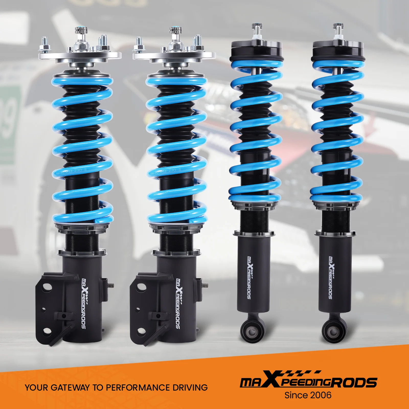 

T6 Upgraded Lowering Kits Blue for Mitsubishi Lancer X10 2008-2016 Height Adjustment Shock Absorber Struts