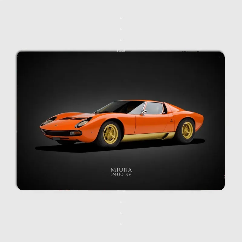 Supercar Miura P400 SV Classics Sports Car Metal  Poster Club Home Decoration Bedroom Bar Tin Sign room decoration Wall Decor