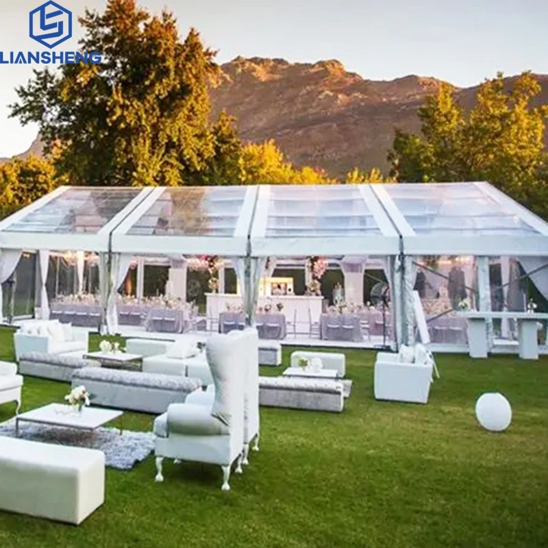 Outdoor Wedding Transparent Tent Aluminum Luxury Large Party Event Tent For 500 1000 People