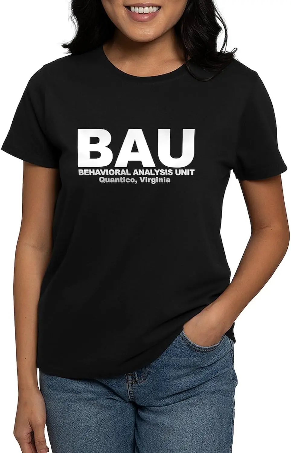 CafePress BAU Criminal Minds Women's Dark T Shirt Womens Cotton Dark T-Shirt