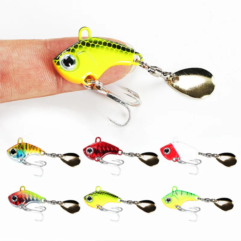 

1Pcs Rotating Metal VIB Vibration Bait Spinner Spoon Fishing Lures 7g 10g 20g Jigs Trout Winter Fishing Hard Baits Tackle Pesca