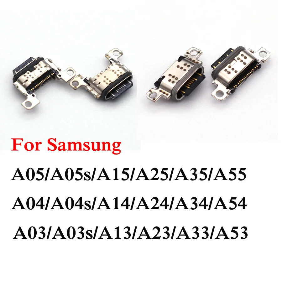 10 قطعة USB شحن ميناء موصل لسامسونج A04 A04S A14 A23 A33 A24 A34 A54 A53 5G A05 A05S A15 A25 A35 A55 A13 4G