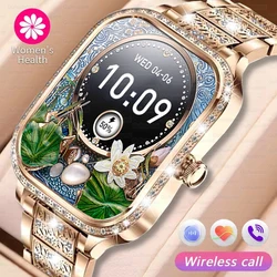 2025 New Women Fashion Smart Watch 1.75-inch AMOLED HD Curved Screen Heart Rate Women's Health Track Bluetooth Call Smartwatches