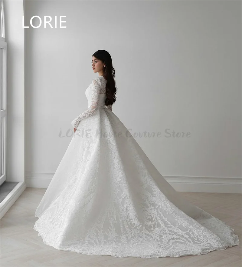 LORIE A-line Lace Applique Wedding Dresses Saudi Arabia Bridal Gown vestidos de novia Elegant Wedding Party Gowns Customized2025