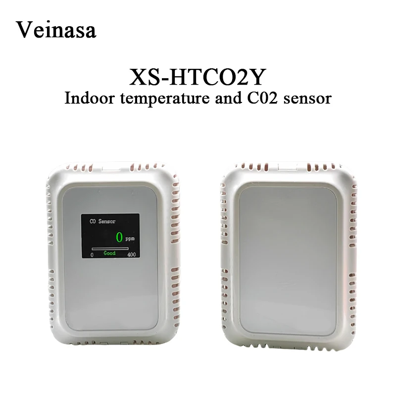 XS-HTCO2Y-C02 Indoor 3 1 Temperature Humidity 0-100%RH C02 0-5000 PPM RS485 Output Power Supply 24VDC LCD Display 320x240
