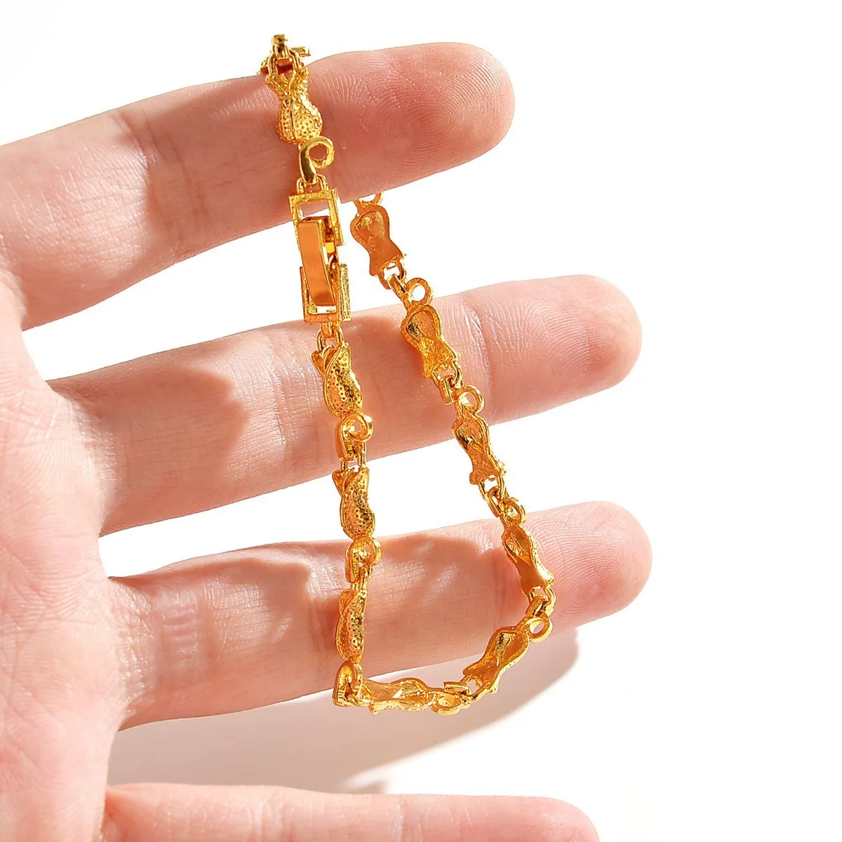 Noble AU999 gold bracelet for women rose 24K pure gold bracelet jewelry real gold fashion wedding wrist chain gift