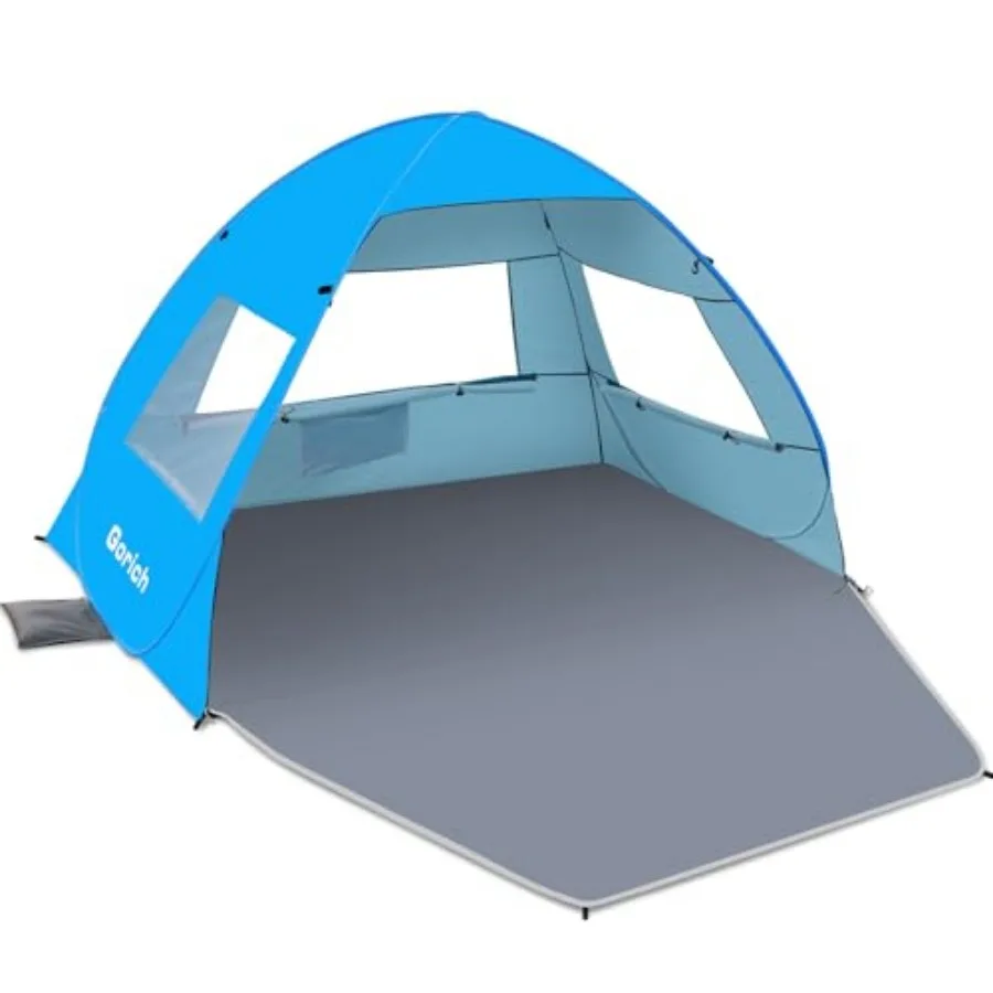 

Easy Pop Up Beach Tent for 3-4 Person, UPF 50+ UV Protection Beach Umbrella Sun Shelter, Portable Lightweight Shade with Easy F