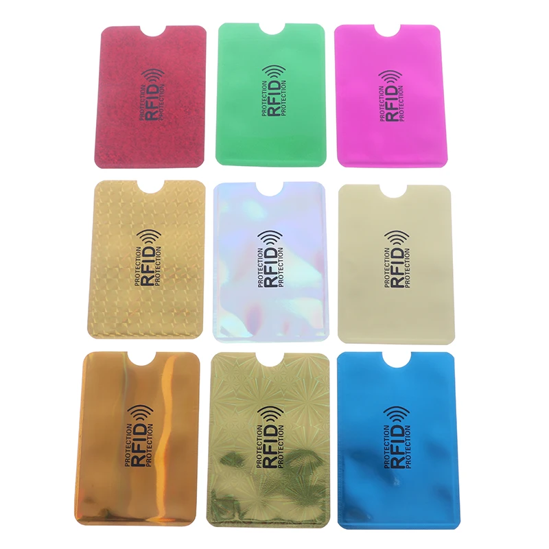 10Pcs Mixed RFID Bank Card Case Protection Shielding NFC Anti-Theft Card Holder