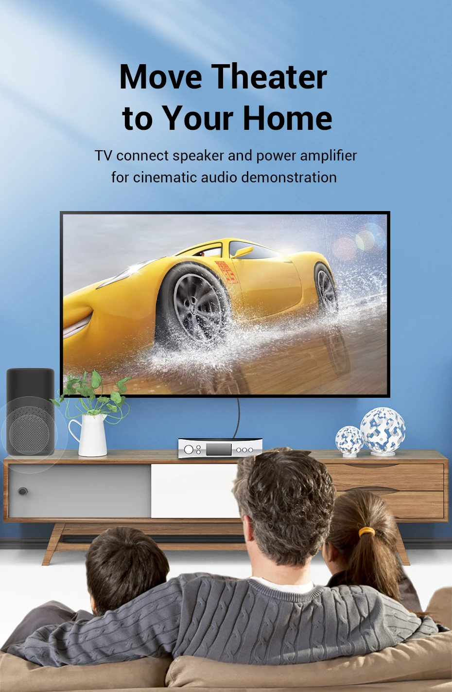 Vention Digitales Glasfaserkabel Toslink SPDIF Koaxialkabel für Verstärker Player Xbox PS5 Soundbar Kabel Optisches Audiokabel – Detail 2