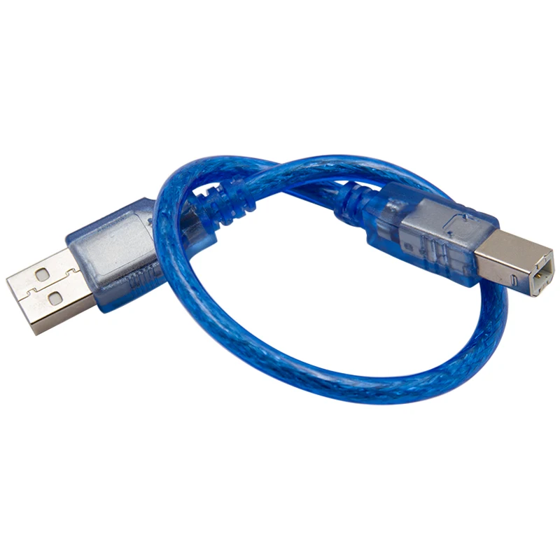 High Quality 0.3m 1m 1.5m 3m High Speed USB 2.0 Printer Cable Type A Male to Type B Male with Filter Dual Shielding Transparent